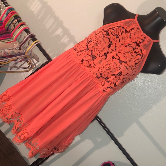 torrid Other - Torrid size 1 NWT Coral Colored Mesh and Lace Halter Babydoll nighty